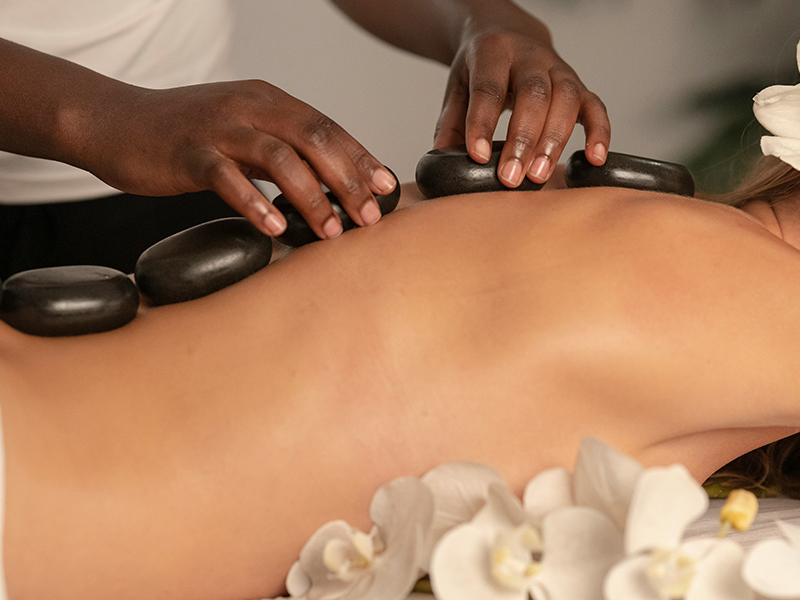 Hot Stone Back, Neck & Shoulder